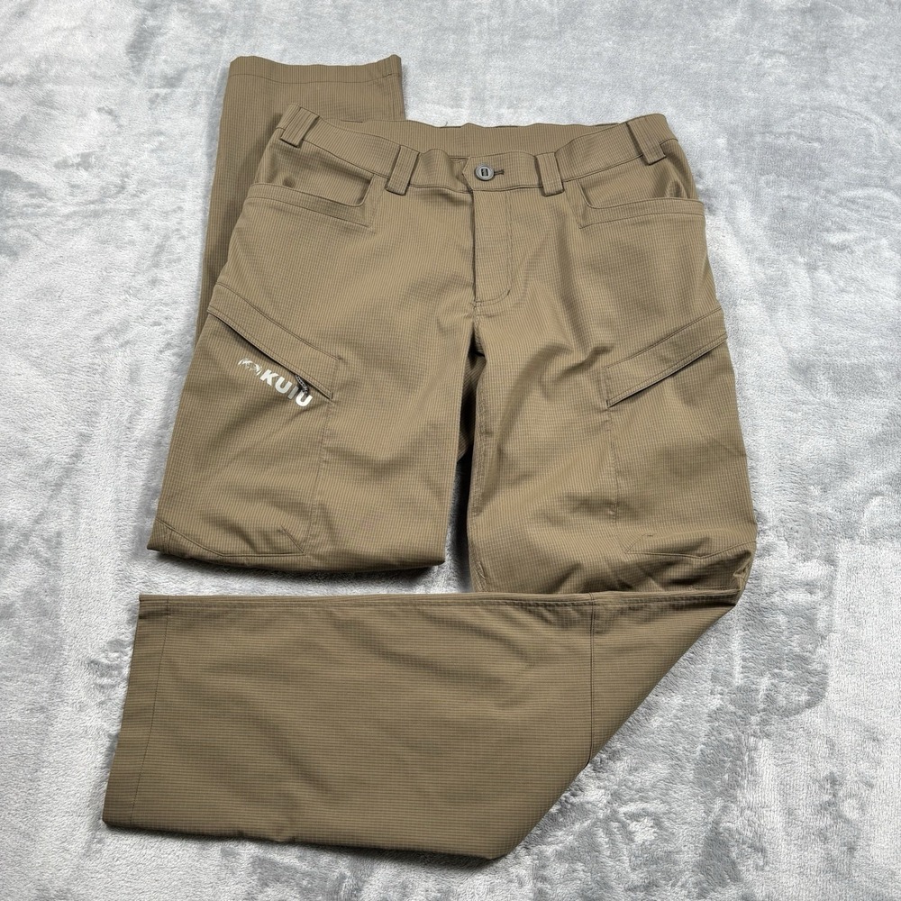 KUIU Tiburon Pants Mens 36x35 Brown Cargo Lightweight Hiking Hunting Zip Pockets
